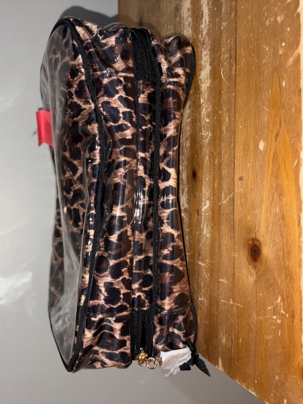 Victoria's Secret Leopard Print Clear Travel Bag - Black & Brown Y2K NWT - Picture 3 of 10